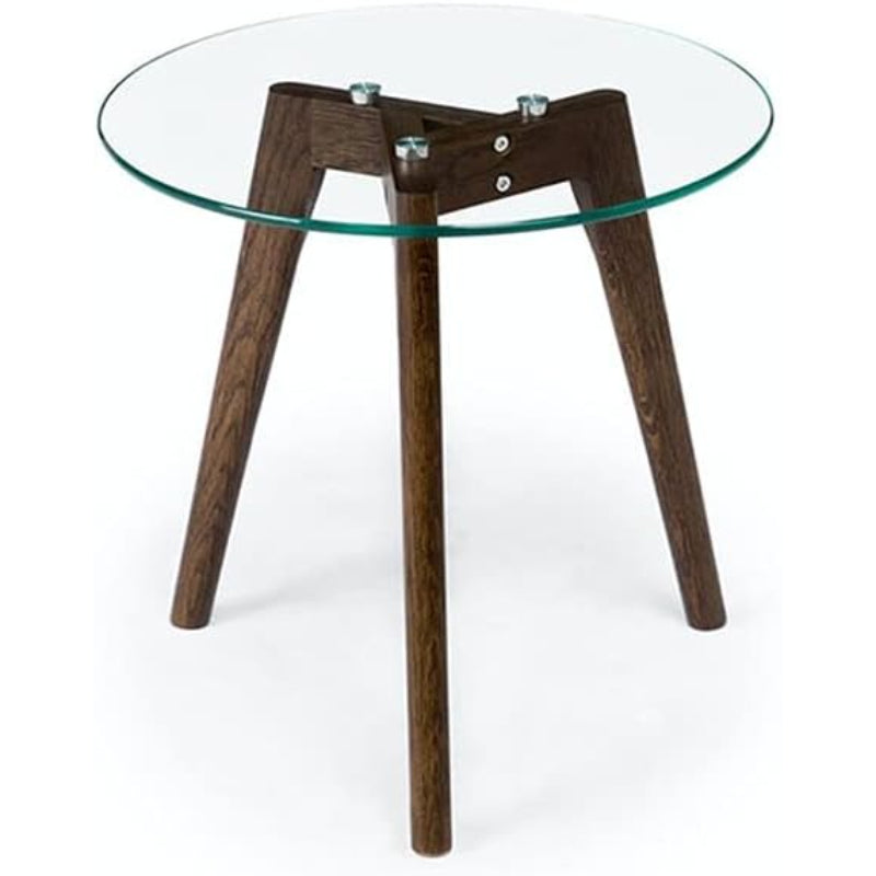 Glass Round End Table