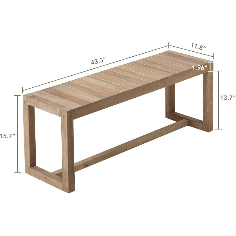 Farmhouse Solid Wood Entryway Bench
