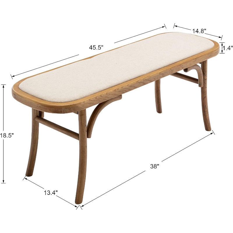 Farmhouse Wood Bench Small Entry Way Bench Seat