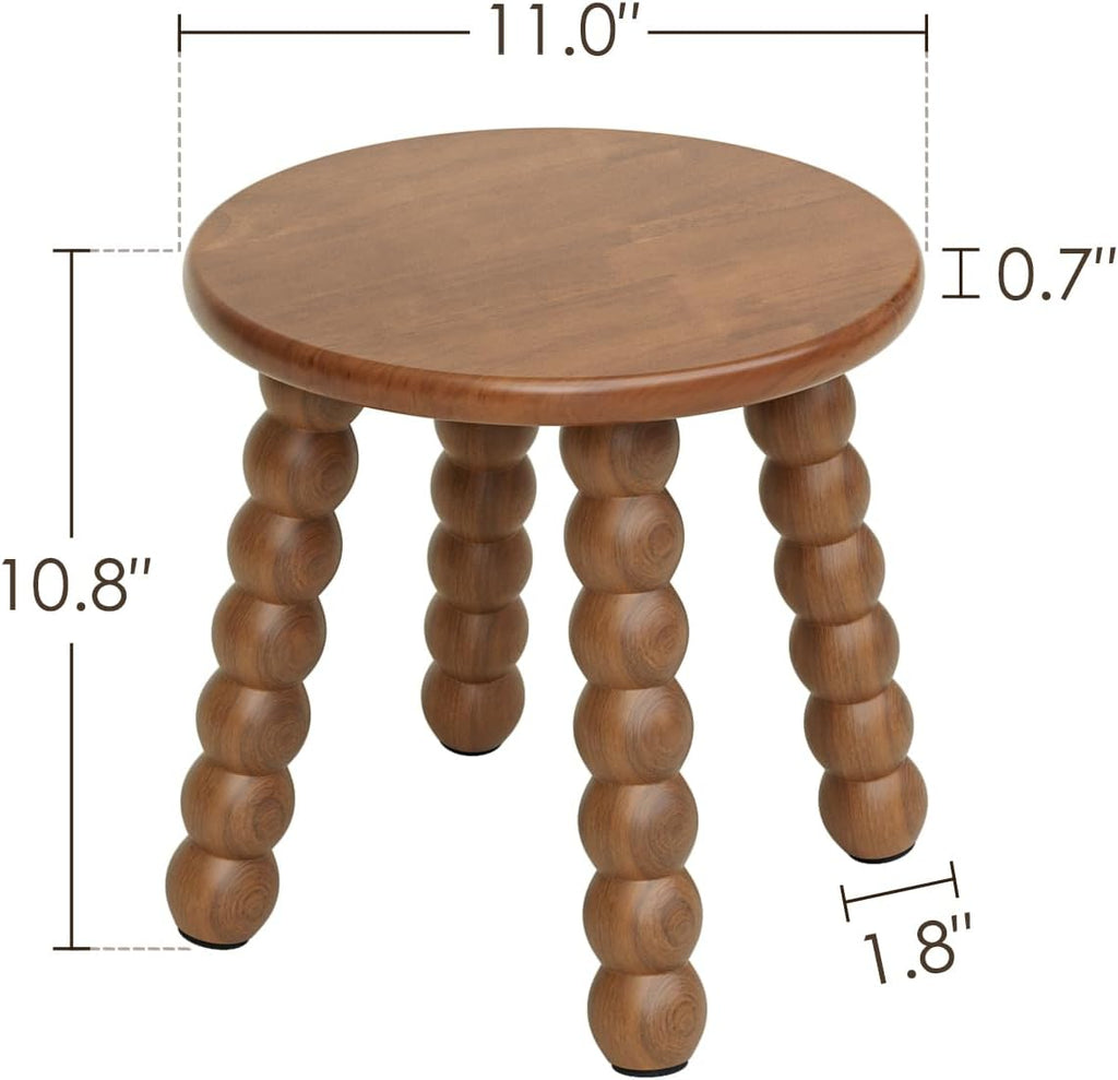 Walnut Brown Wooden Step Stool