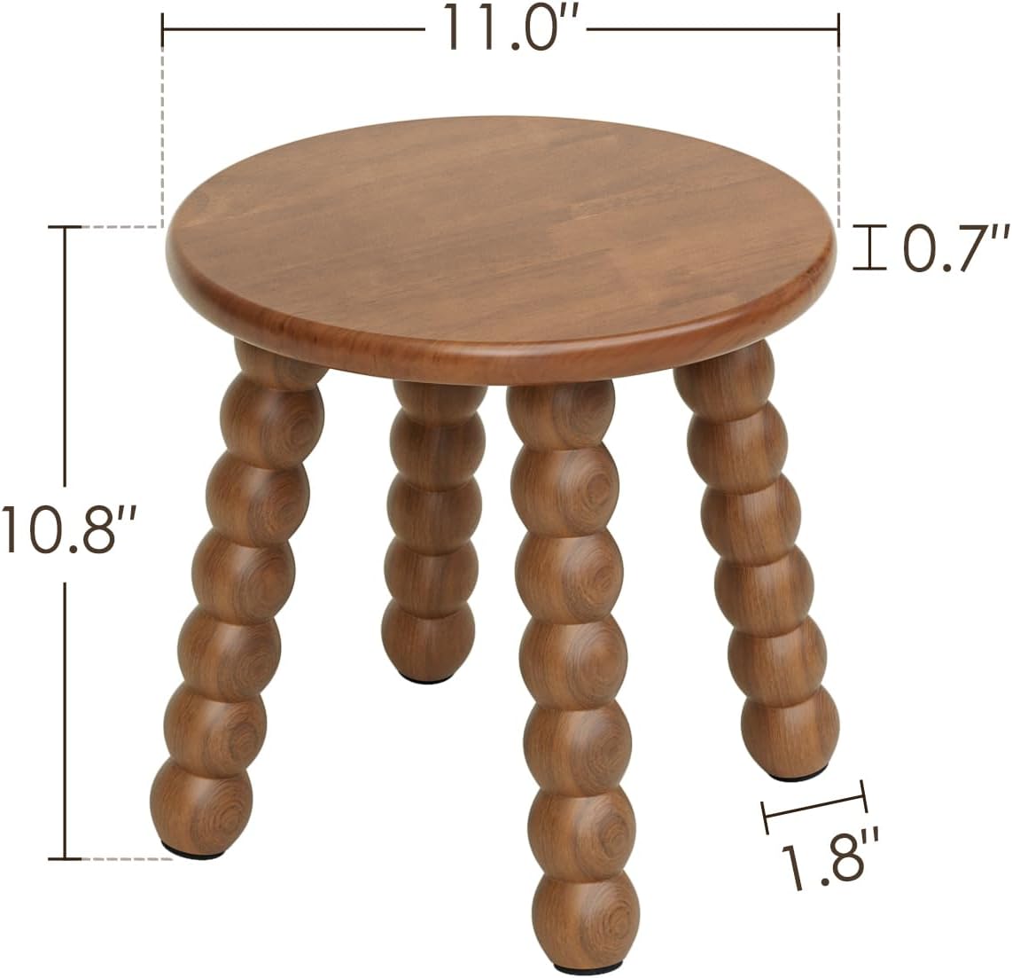 Walnut Brown Wooden Step Stool