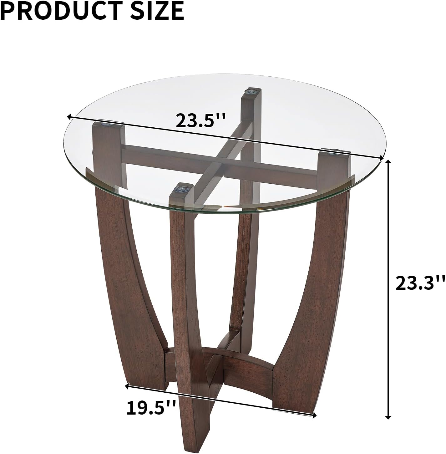 Round Glass End Table