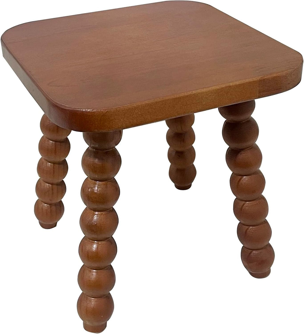 Solid Wooden Adult Stool, 9.3 Inch, Brown