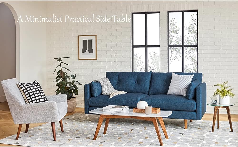 Glass Round End Table