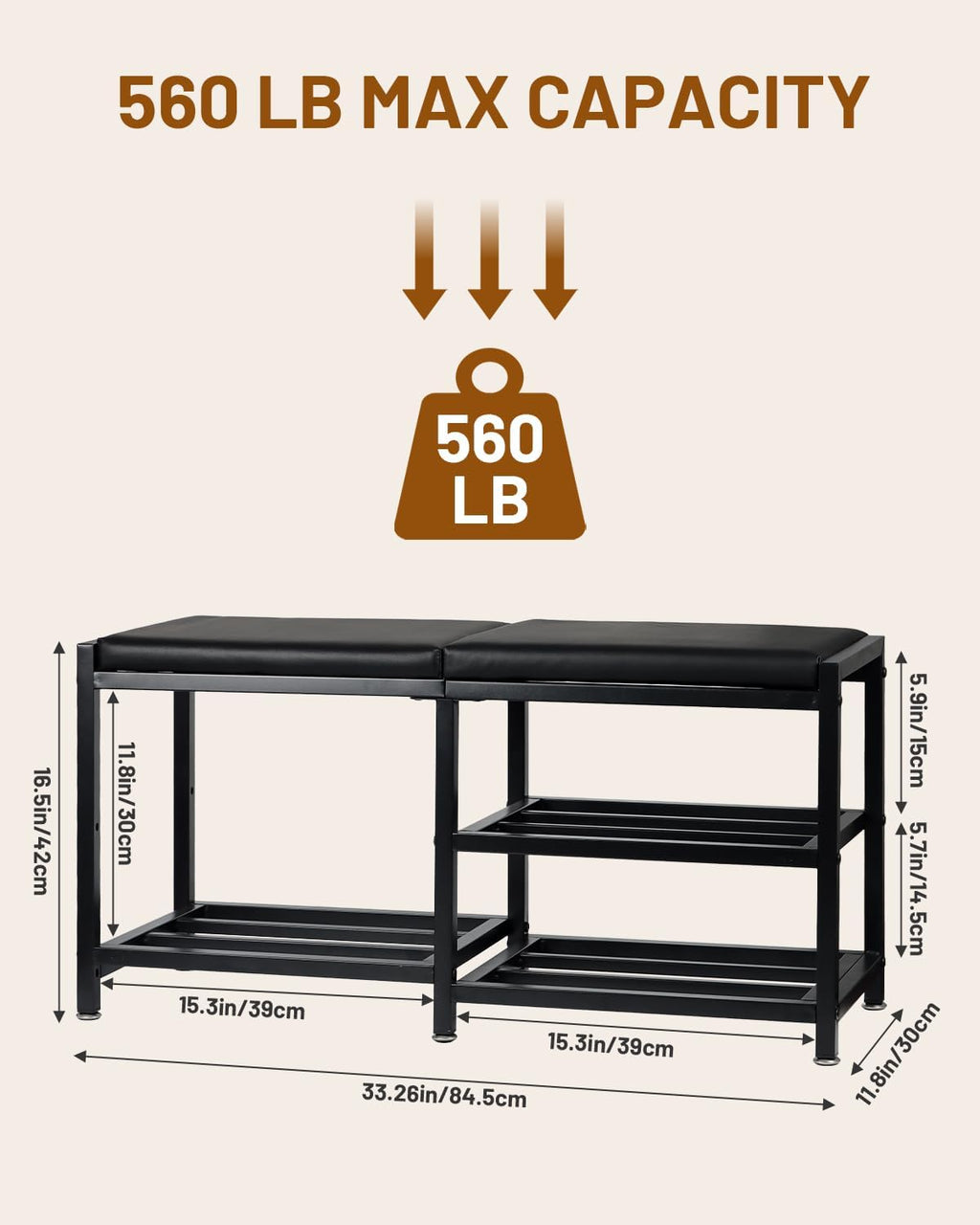 Shoe Storage Bench with Seating
