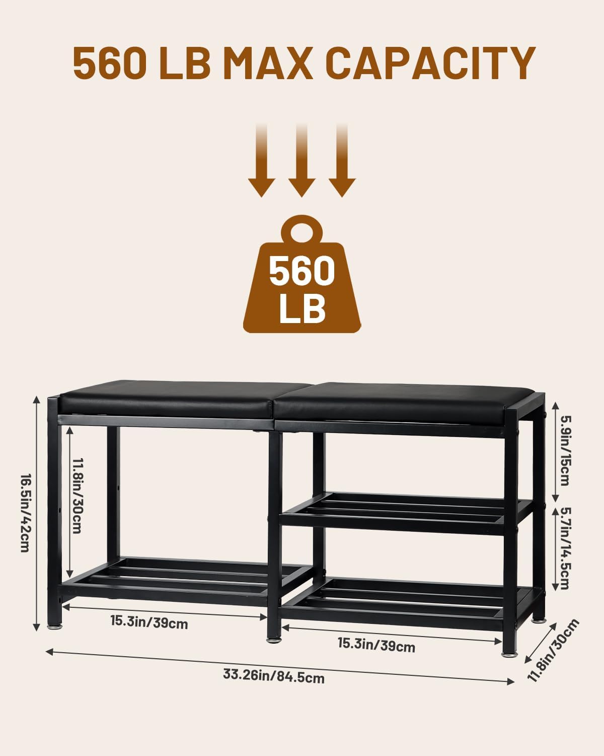 Shoe Storage Bench with Seating