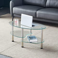 Oval Glass Coffee Table