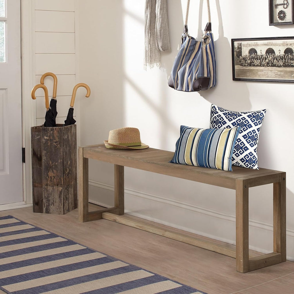 Farmhouse Solid Wood Entryway Bench