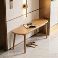 39" Solid Oak Narrow Hallway Entryway Bench