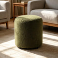 Dark Green Teddy Round Vanity Stool