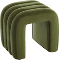 Green Velvet Vanity Stool