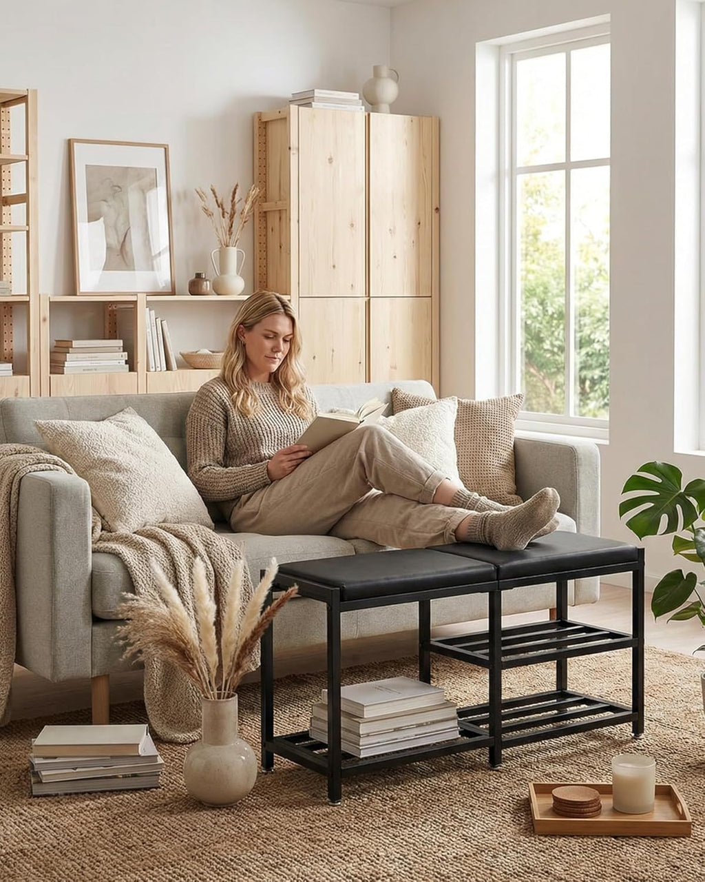 Shoe Storage Bench with Seating