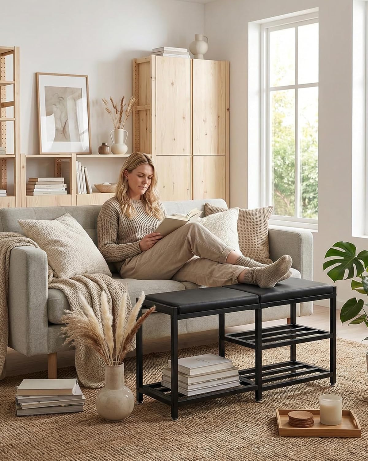 Shoe Storage Bench with Seating