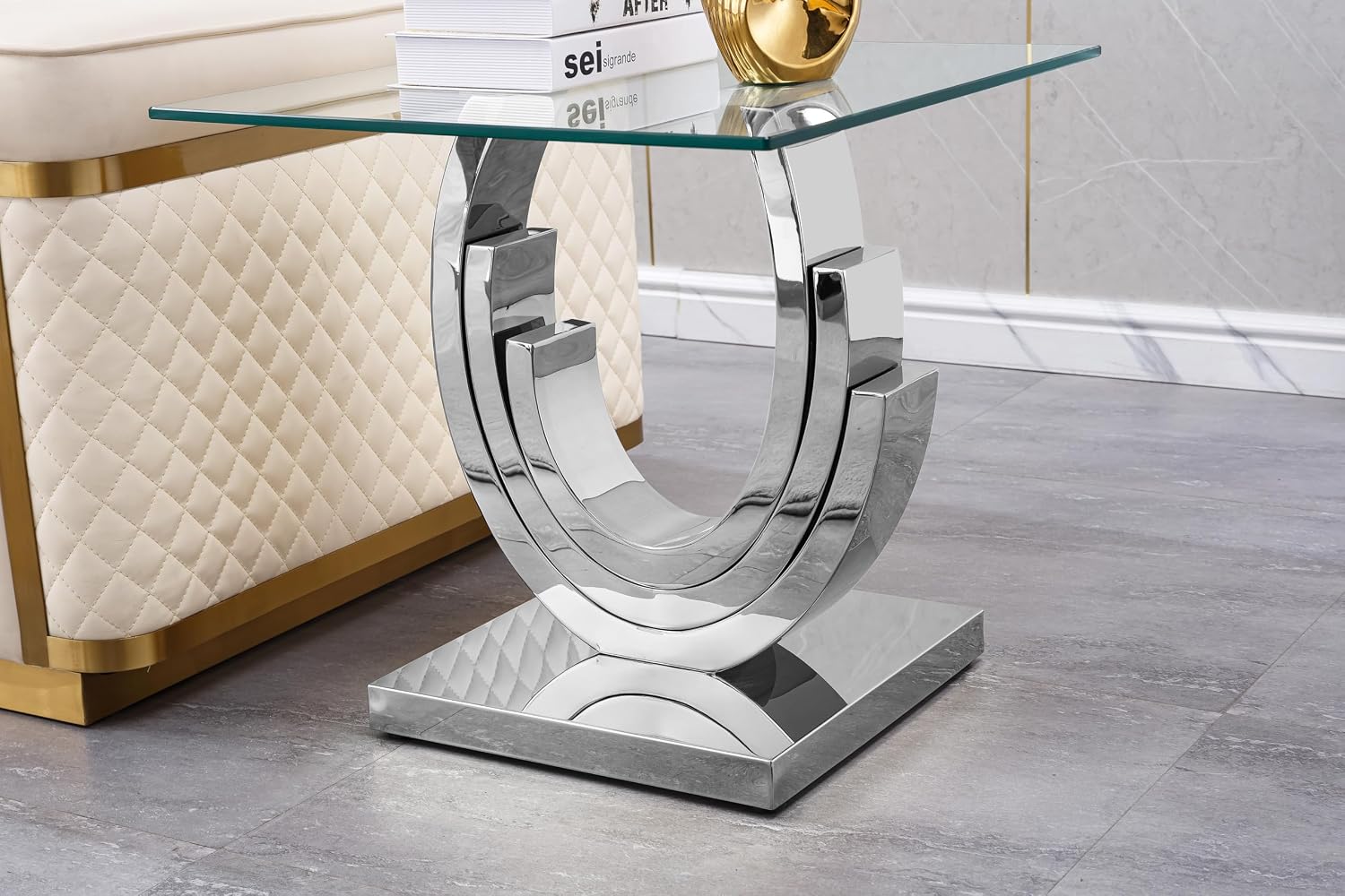 Glass End Table