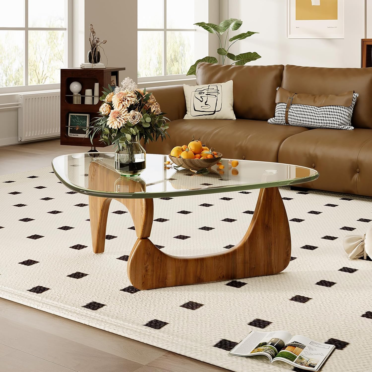 Mid Century Modern Glass Coffee Table