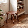 Solid Wooden Adult Stool, 9.3 Inch, Brown