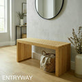 36" Bamboo Mid Century Bench