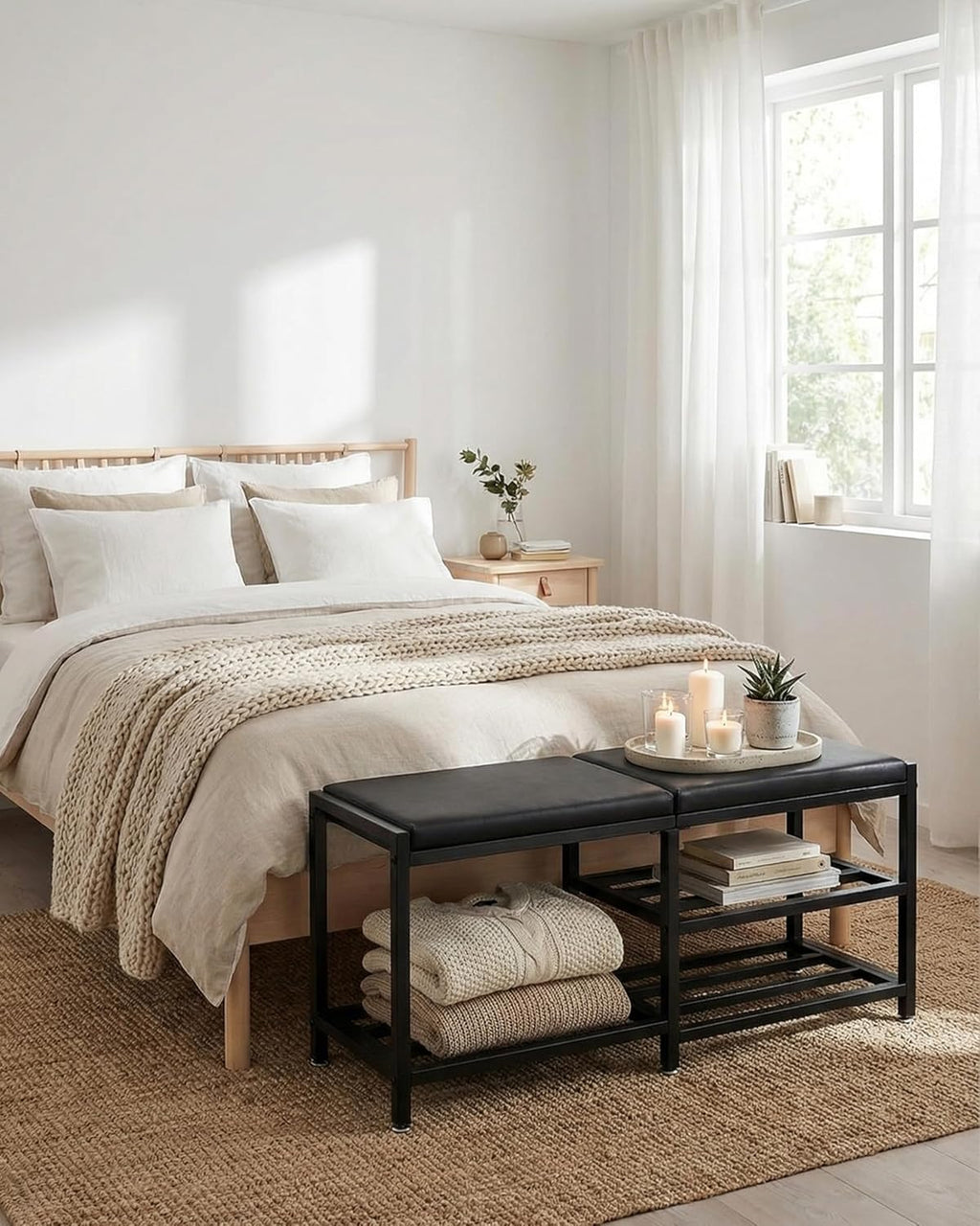 Shoe Storage Bench with Seating