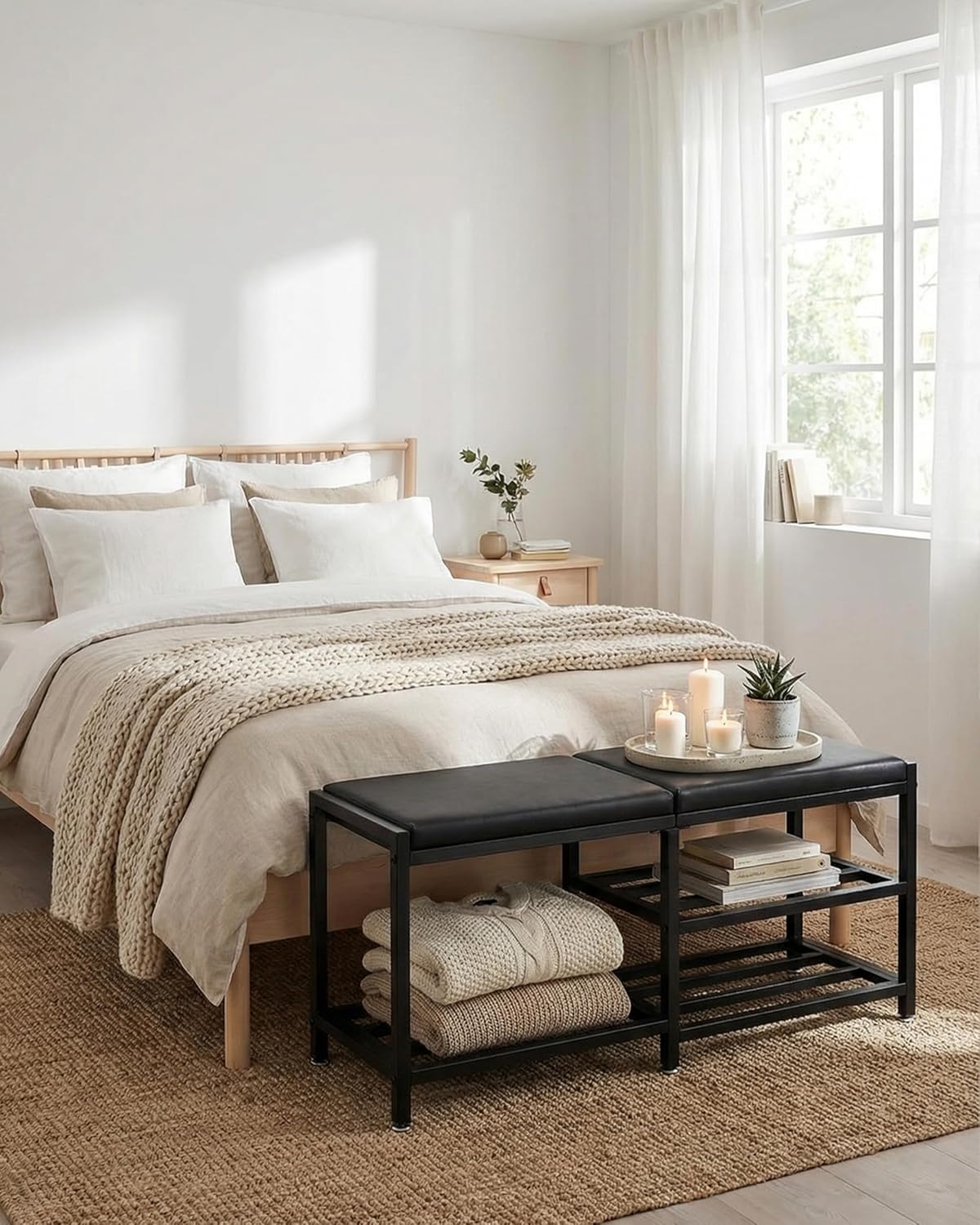 Shoe Storage Bench with Seating