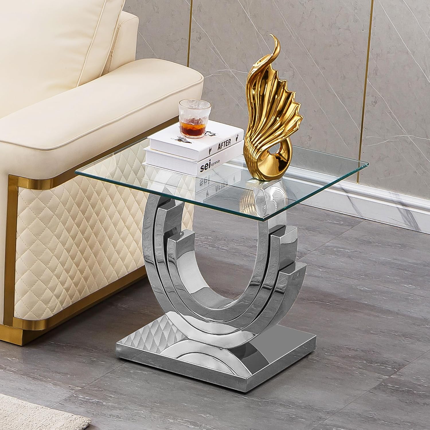 Glass End Table