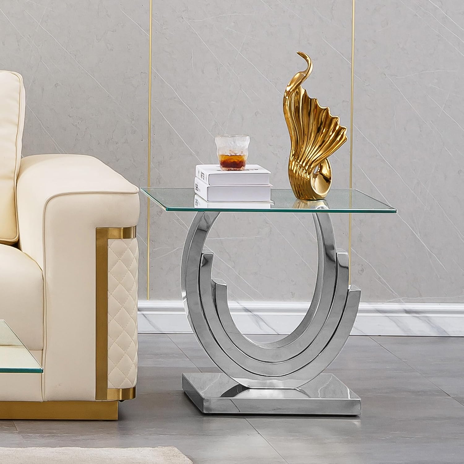 Glass End Table
