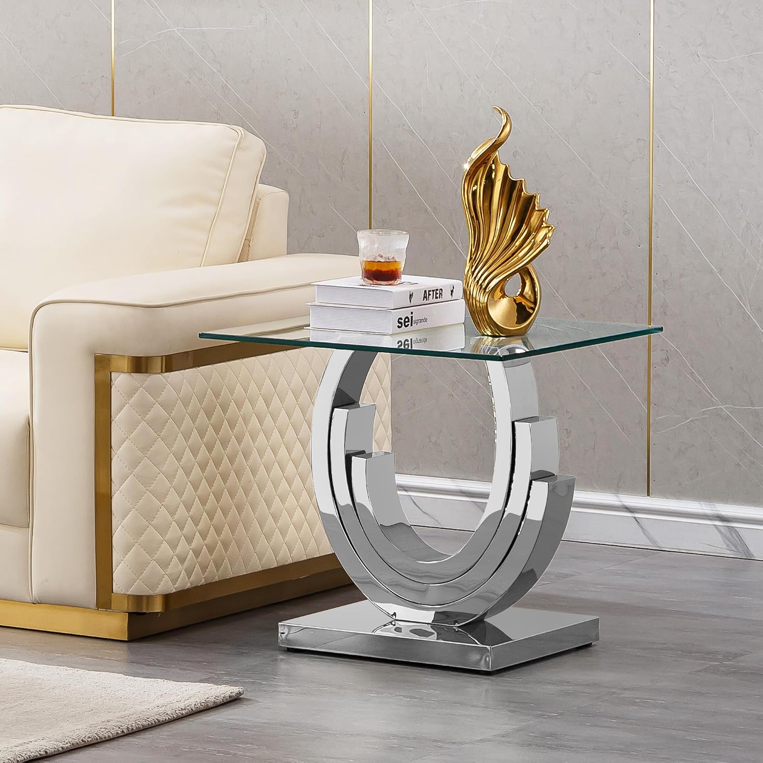Glass End Table