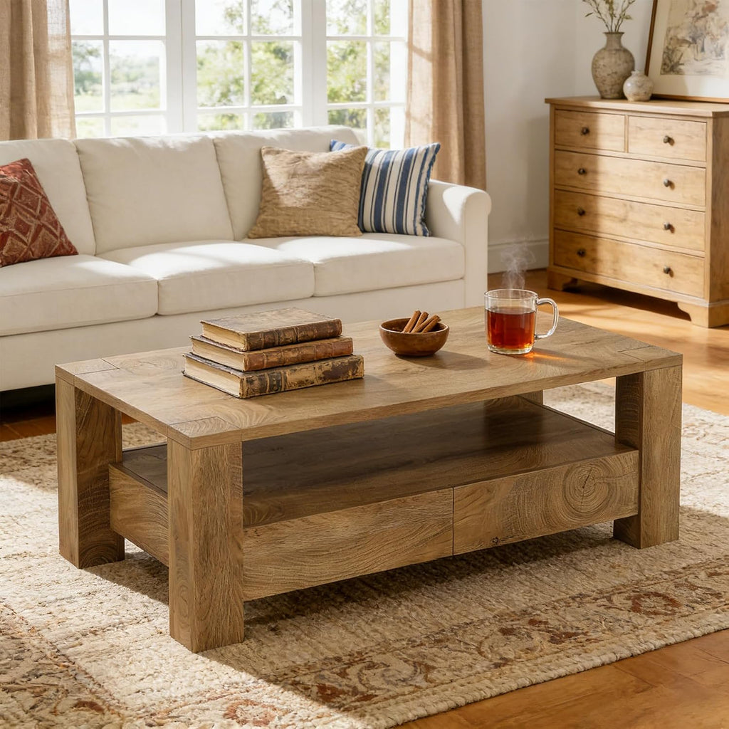Farmhouse Coffee Table with Storage