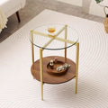 Round Glass End Table