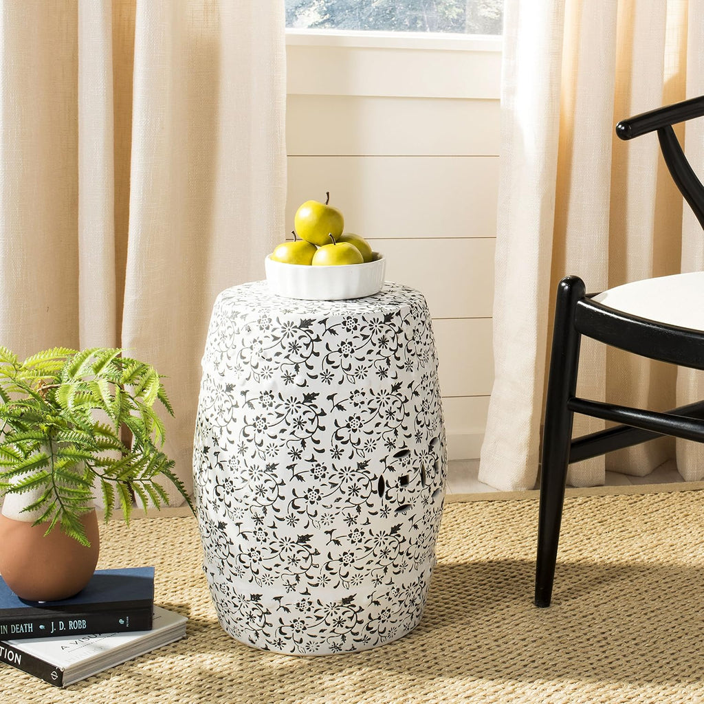 Flower Vine Ceramic Garden Stool
