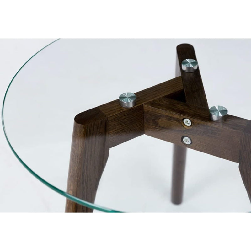 Glass Round End Table